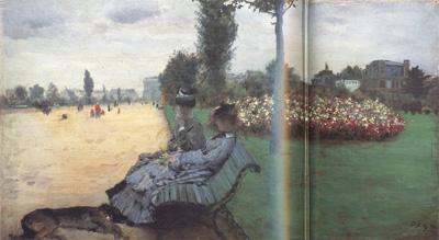 Giuseppe de nittis On a Bench on the Champs Elysees (nn02) oil painting picture